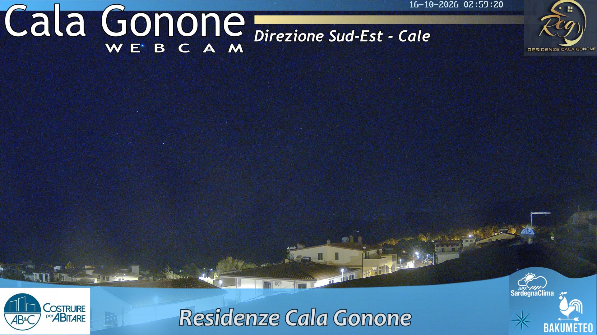 time-lapse frame, Cala Gonone SUD webcam