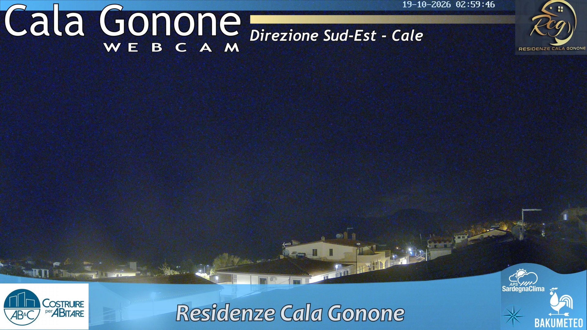 time-lapse frame, Cala Gonone SUD webcam