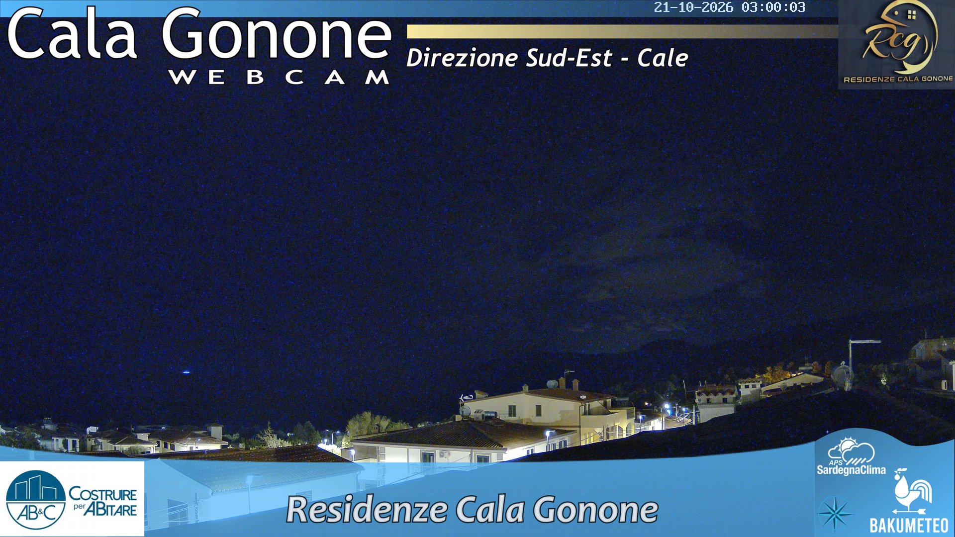 time-lapse frame, Cala Gonone SUD webcam