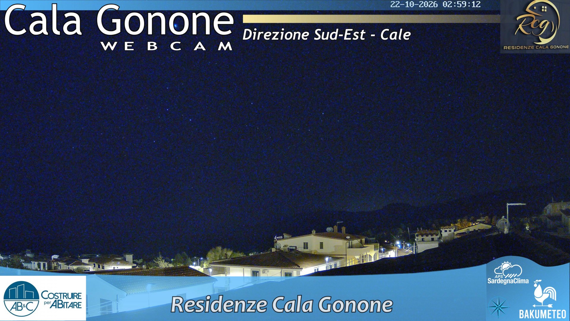 time-lapse frame, Cala Gonone SUD webcam