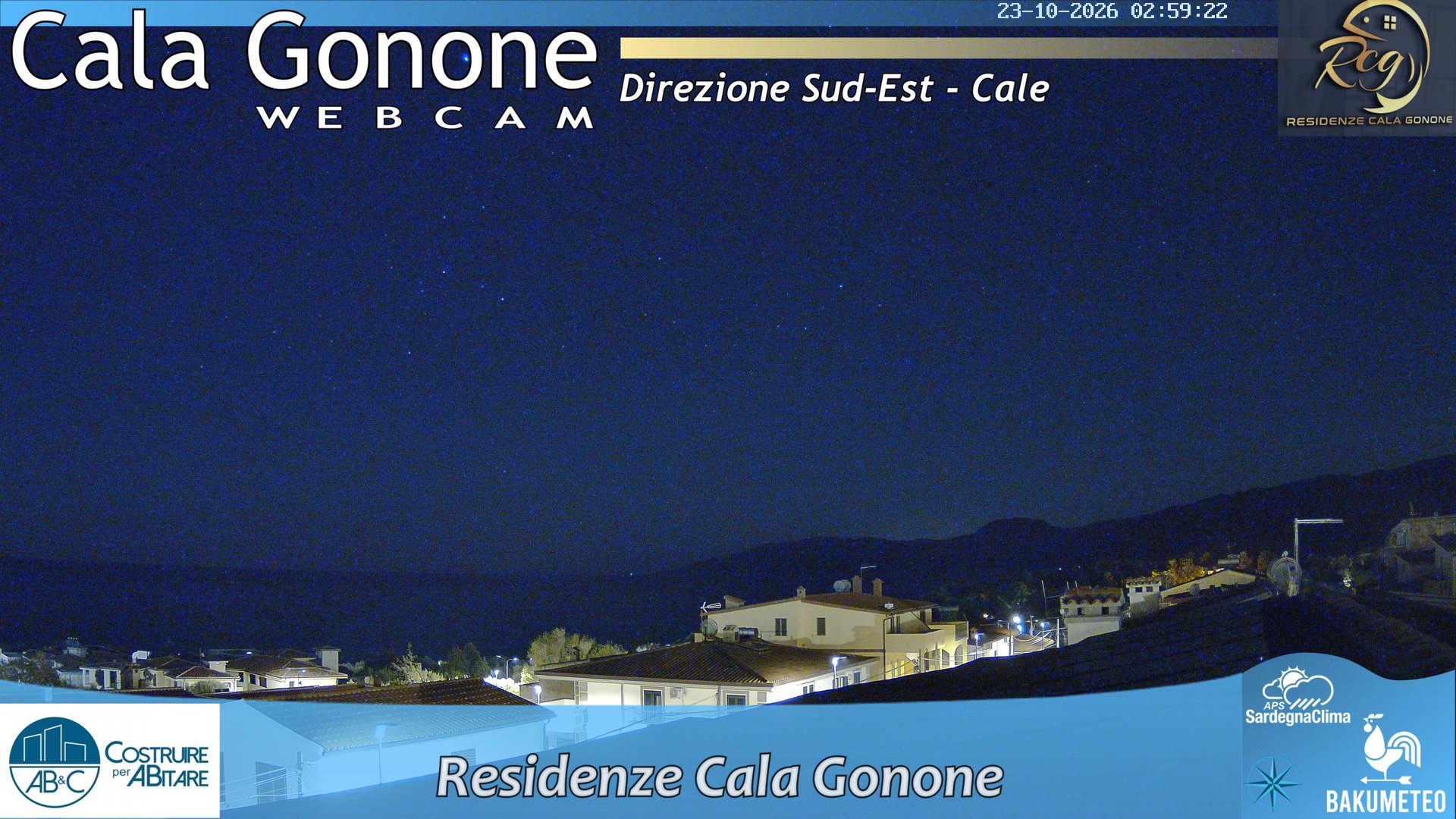 time-lapse frame, Cala Gonone SUD webcam