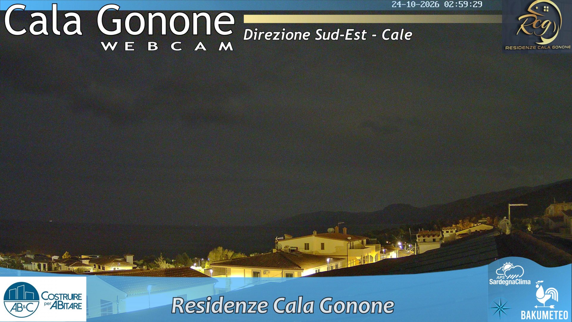time-lapse frame, Cala Gonone SUD webcam