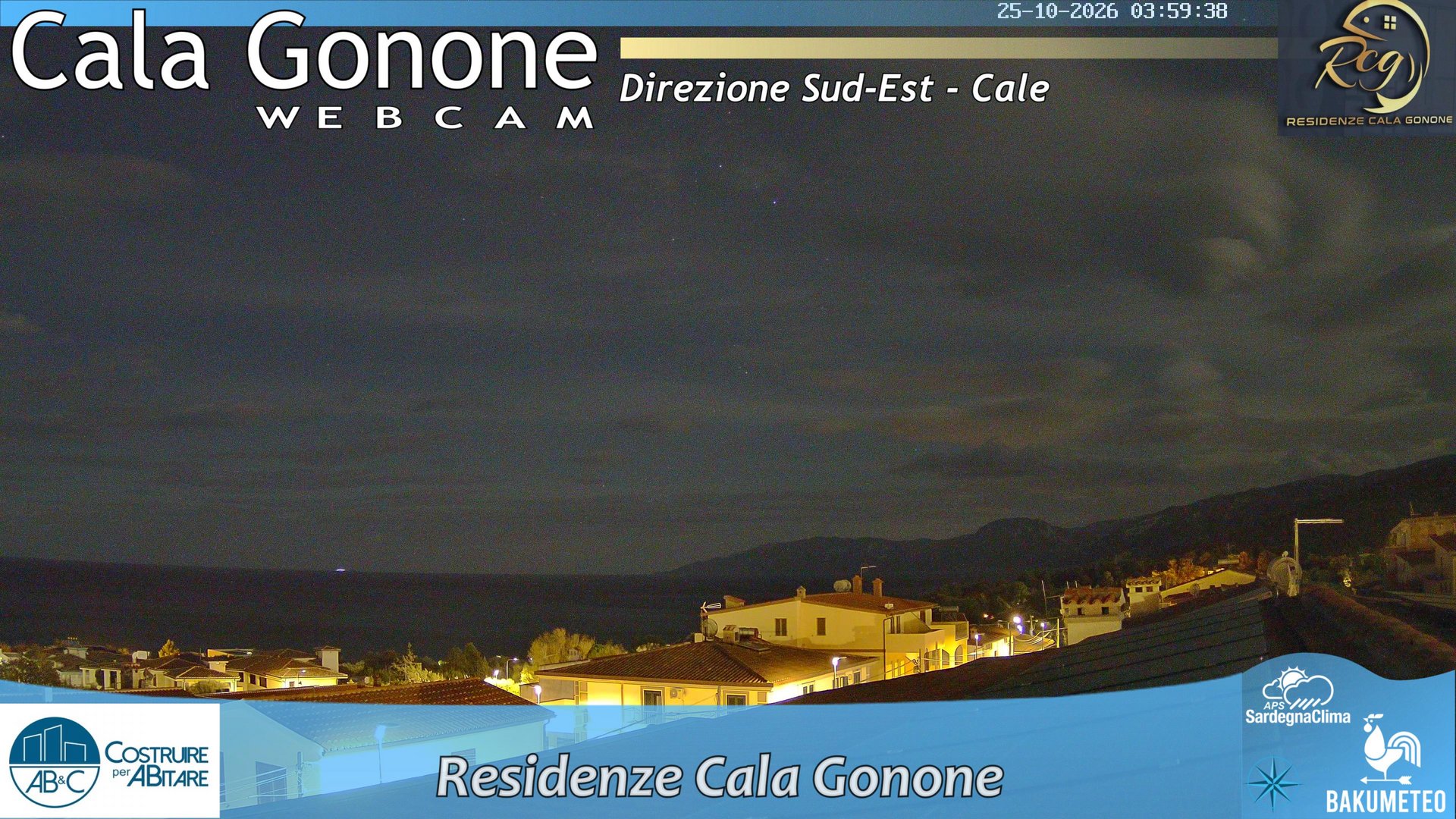 time-lapse frame, Cala Gonone SUD webcam