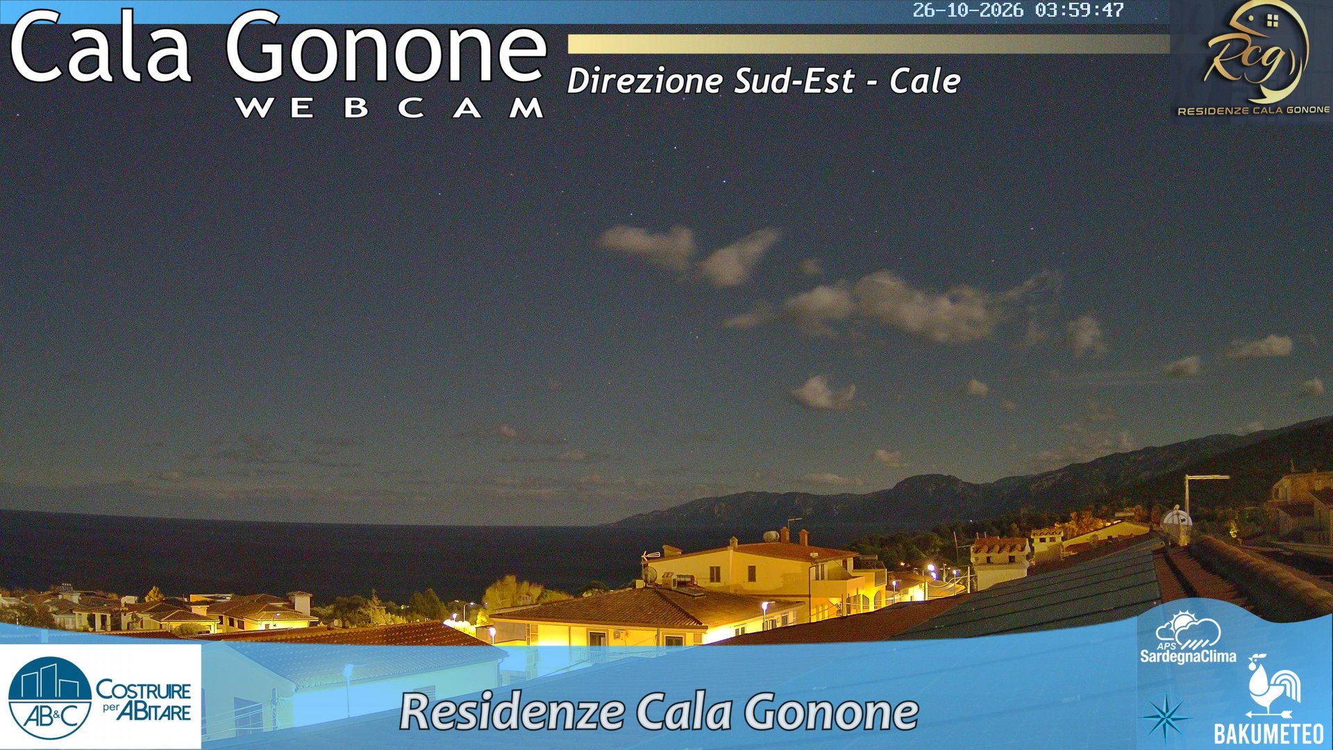 time-lapse frame, Cala Gonone SUD webcam