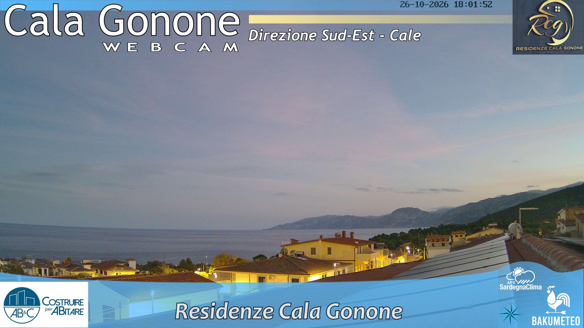 time-lapse frame, Cala Gonone SUD webcam