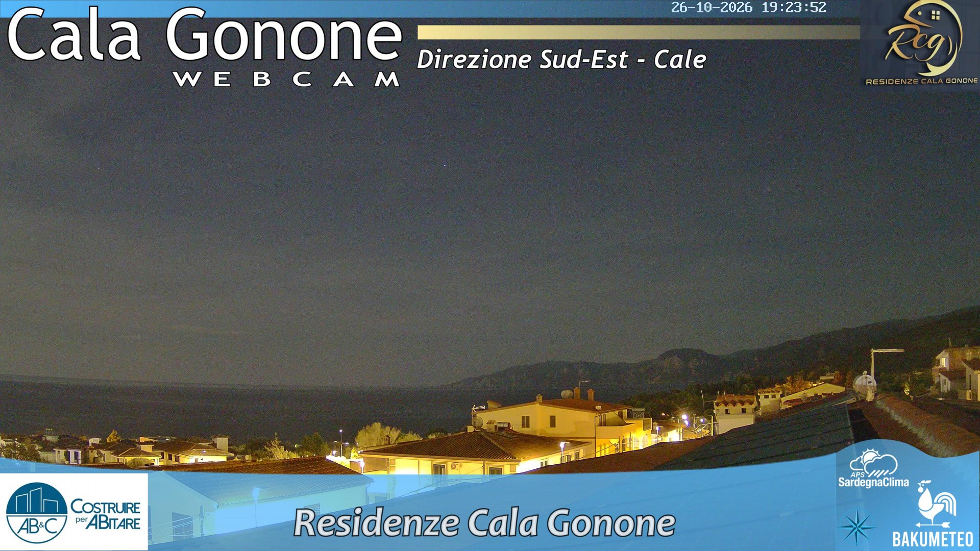 time-lapse frame, Cala Gonone SUD webcam