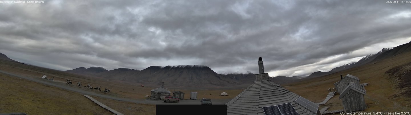 time-lapse frame, Hurtigruten Svalbard - Camp Barentz webcam