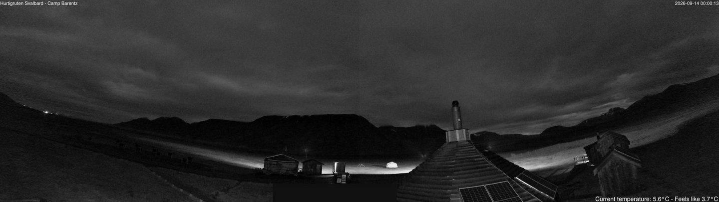 time-lapse frame, Hurtigruten Svalbard - Camp Barentz webcam