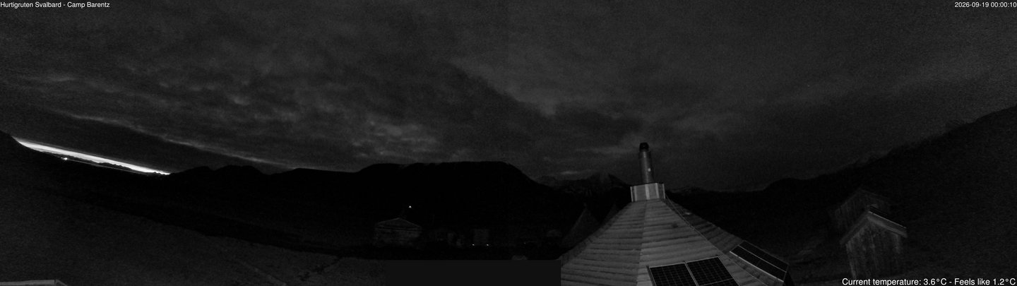 time-lapse frame, Hurtigruten Svalbard - Camp Barentz webcam