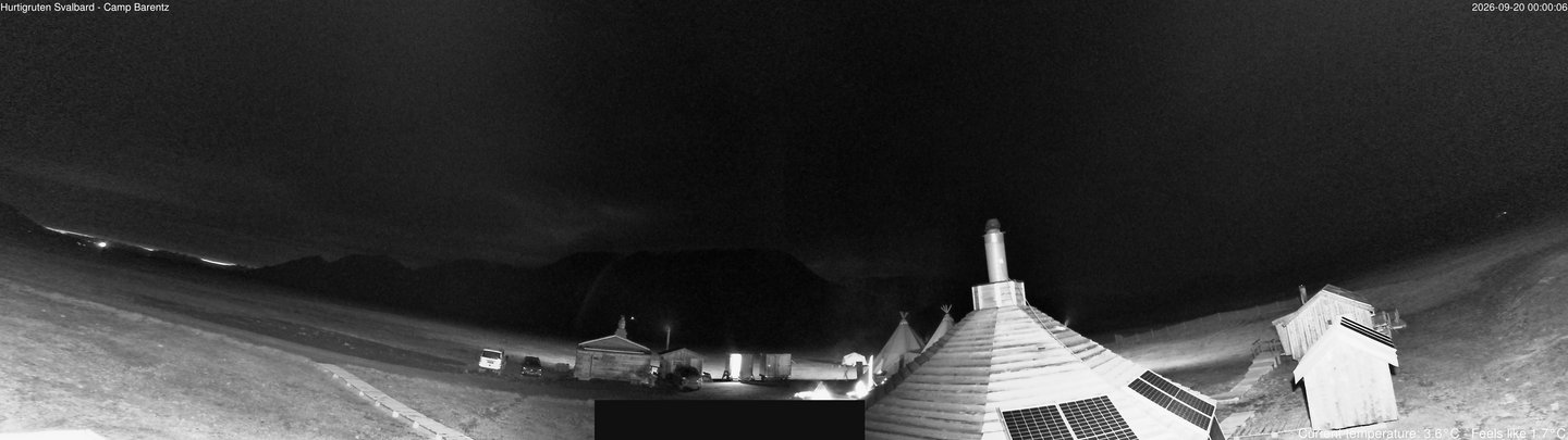 time-lapse frame, Hurtigruten Svalbard - Camp Barentz webcam