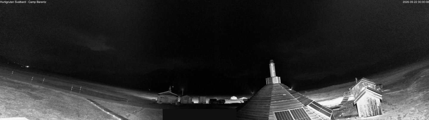time-lapse frame, Hurtigruten Svalbard - Camp Barentz webcam
