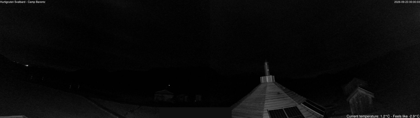 time-lapse frame, Hurtigruten Svalbard - Camp Barentz webcam