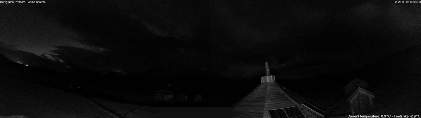time-lapse frame, Hurtigruten Svalbard - Camp Barentz webcam