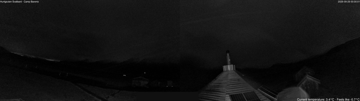 time-lapse frame, Hurtigruten Svalbard - Camp Barentz webcam