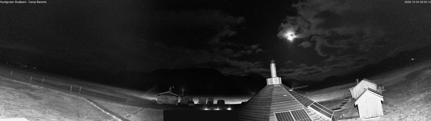 time-lapse frame, Hurtigruten Svalbard - Camp Barentz webcam