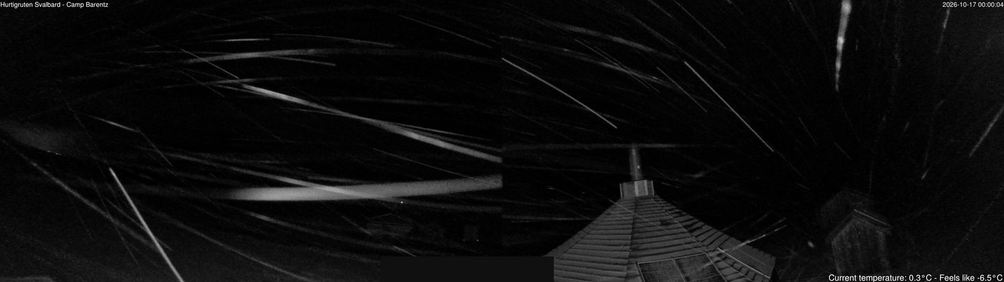 time-lapse frame, Hurtigruten Svalbard - Camp Barentz webcam