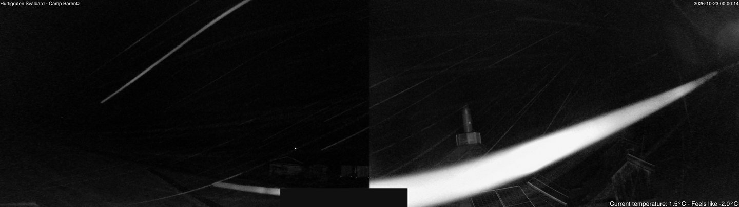 time-lapse frame, Hurtigruten Svalbard - Camp Barentz webcam