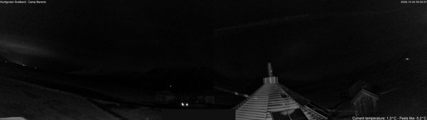 time-lapse frame, Hurtigruten Svalbard - Camp Barentz webcam