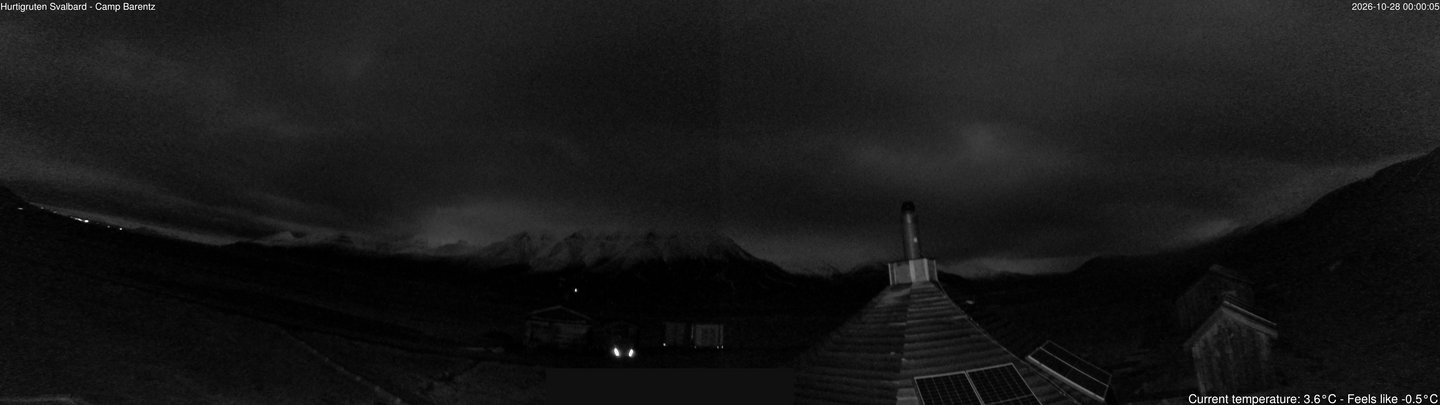 time-lapse frame, Hurtigruten Svalbard - Camp Barentz webcam