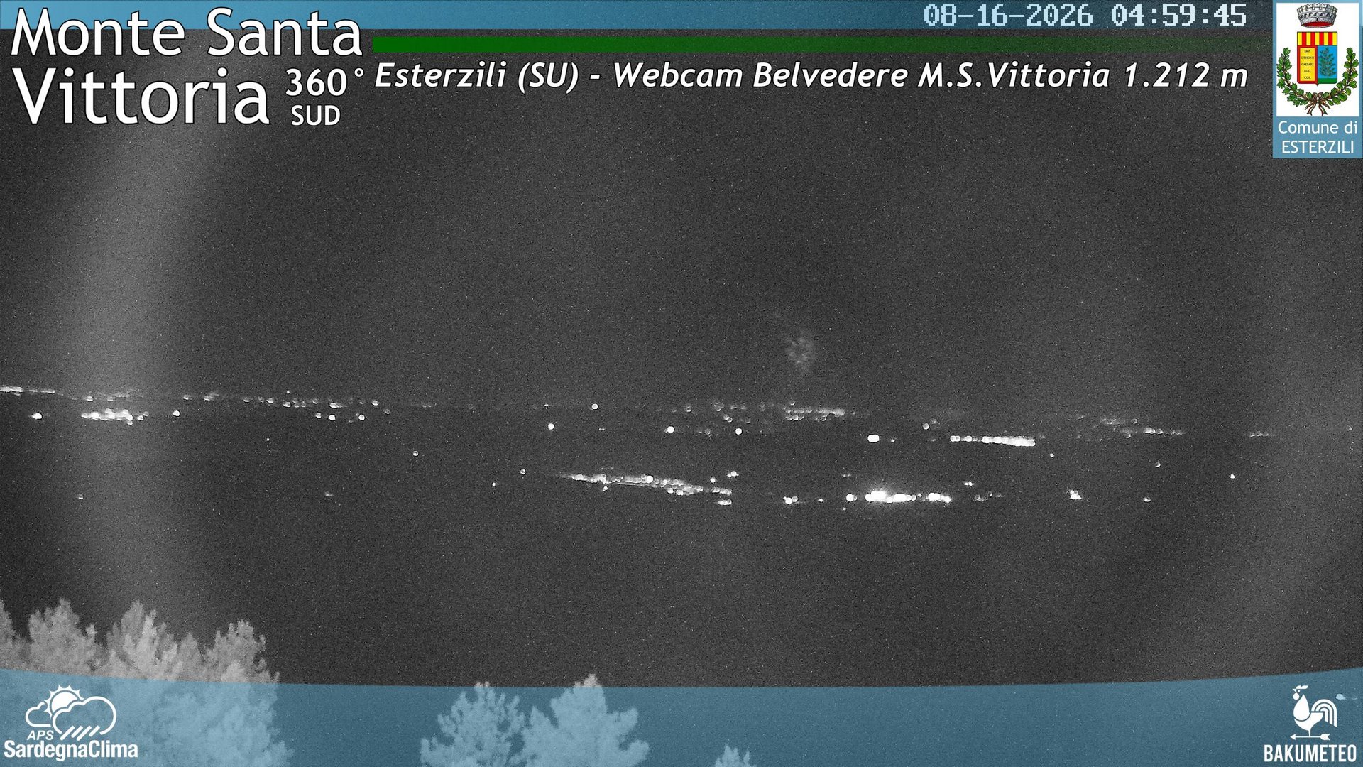 time-lapse frame, Monte Santa Vittoria Sud webcam