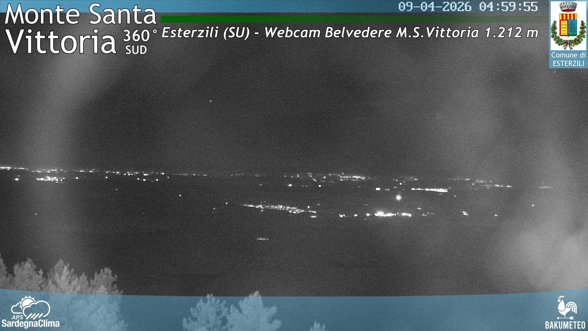 time-lapse frame, Monte Santa Vittoria Sud webcam