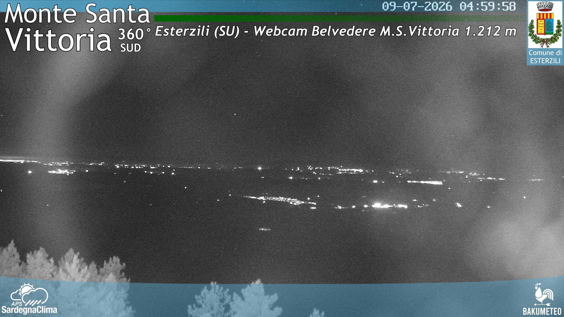 time-lapse frame, Monte Santa Vittoria Sud webcam