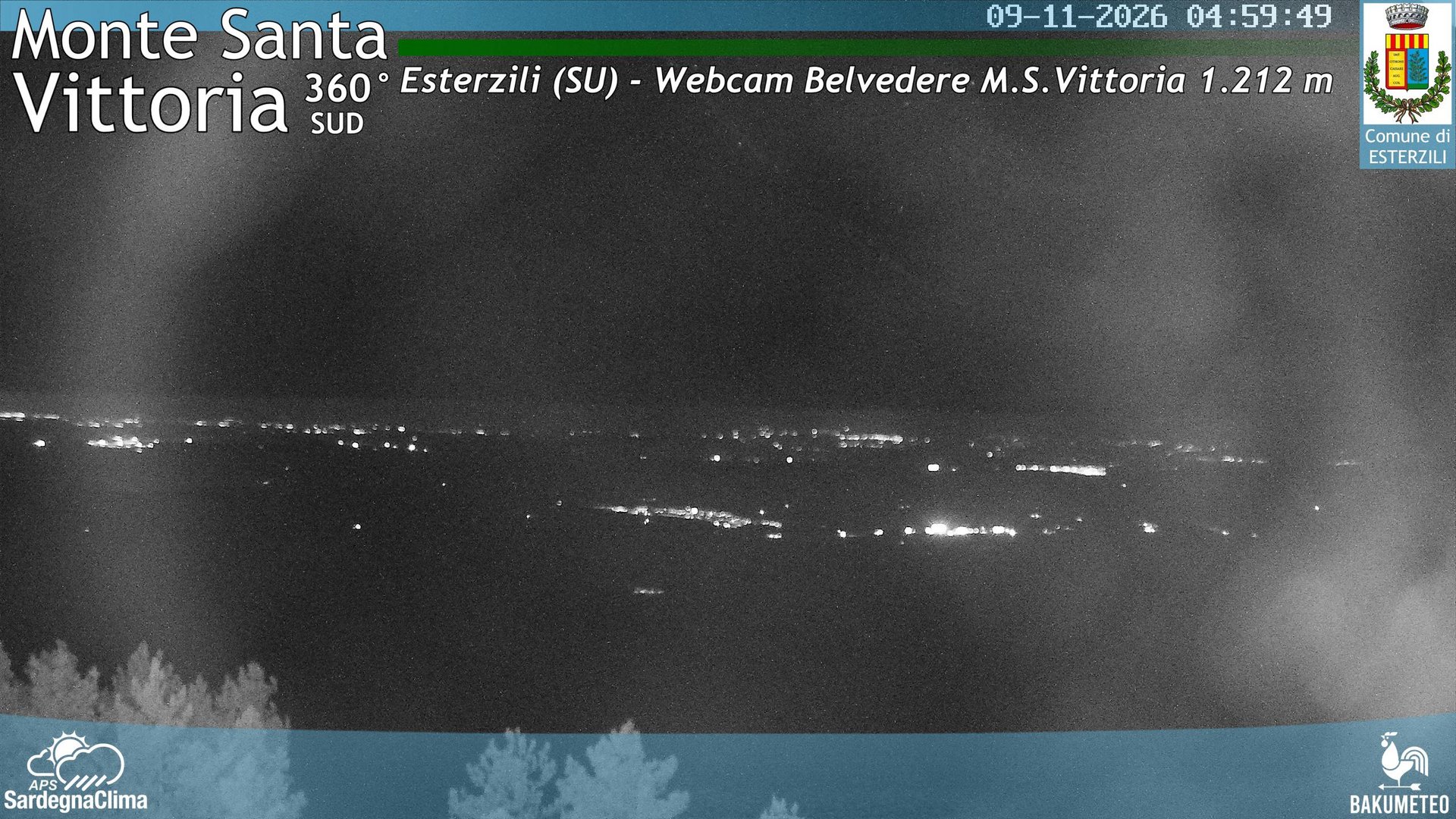 time-lapse frame, Monte Santa Vittoria Sud webcam