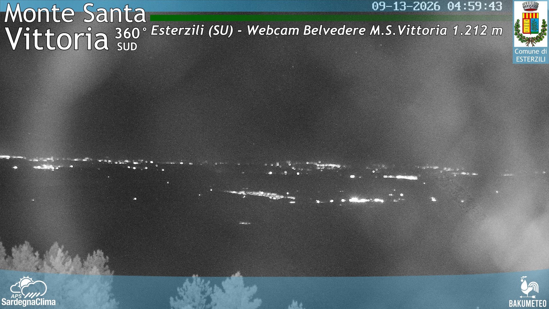 time-lapse frame, Monte Santa Vittoria Sud webcam