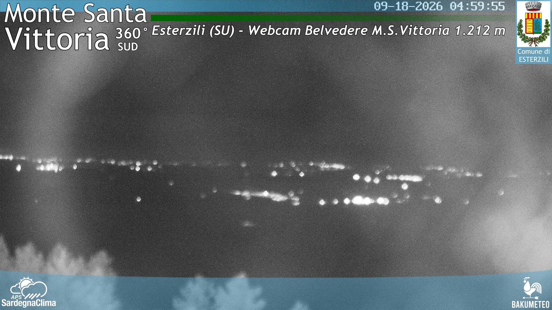 time-lapse frame, Monte Santa Vittoria Sud webcam