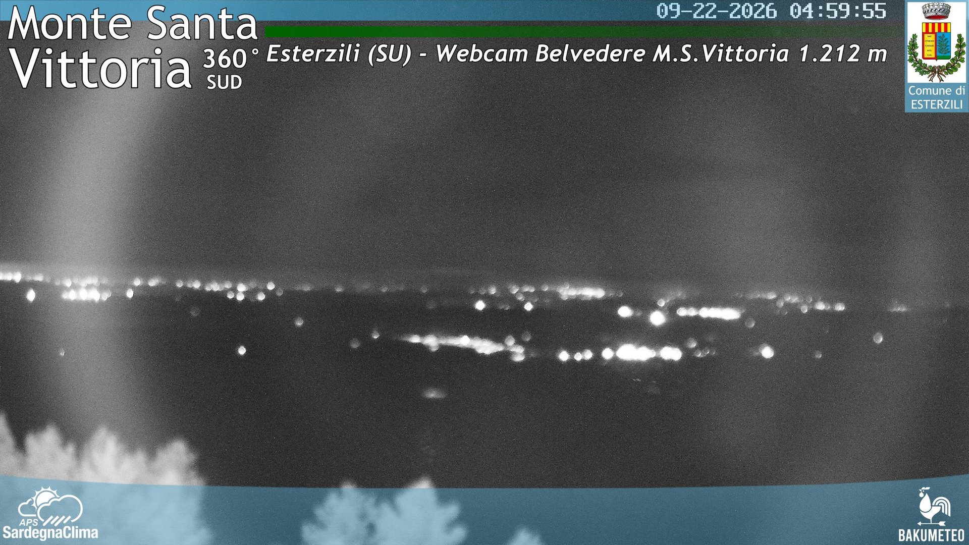 time-lapse frame, Monte Santa Vittoria Sud webcam