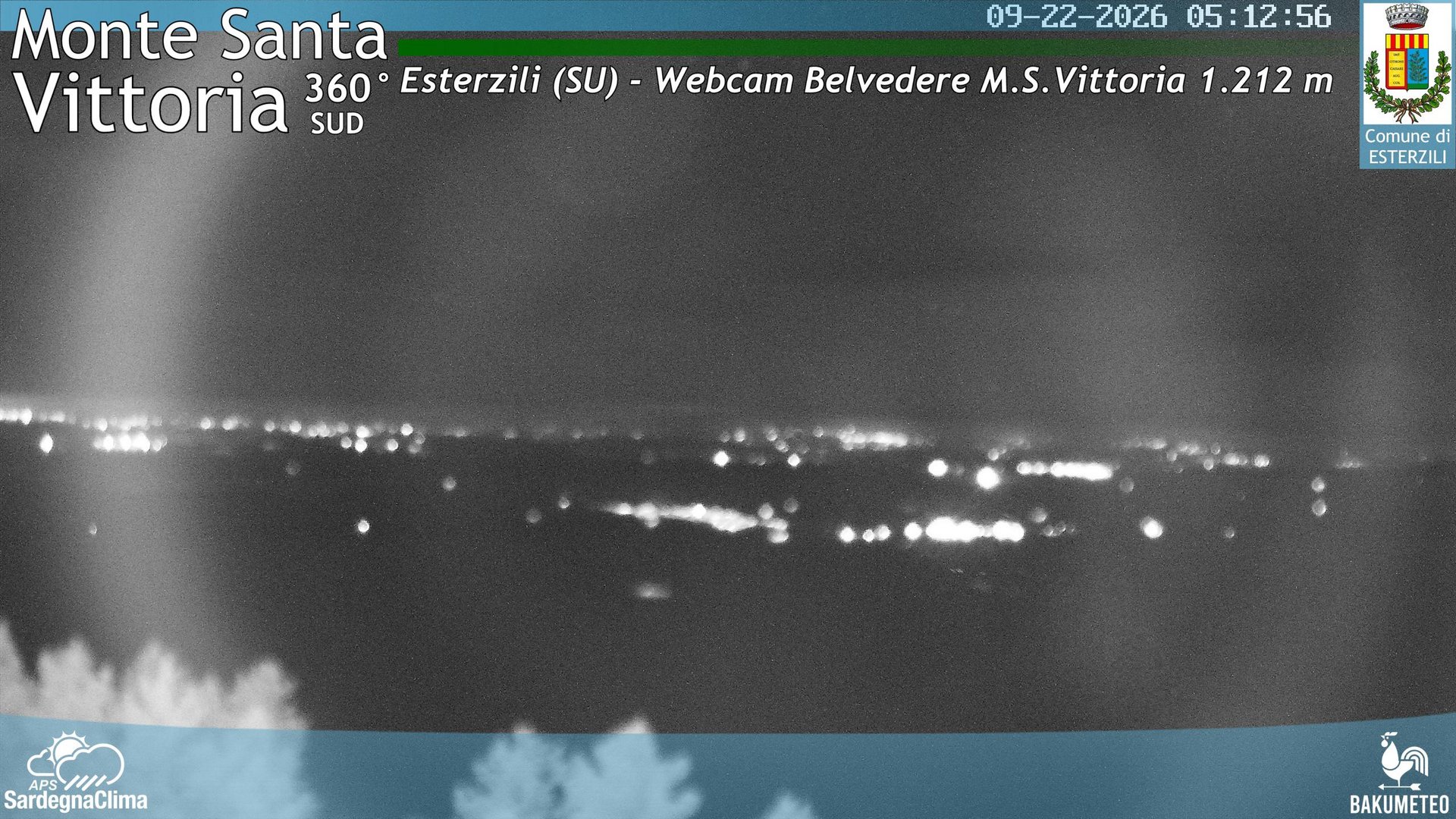 time-lapse frame, Monte Santa Vittoria Sud webcam