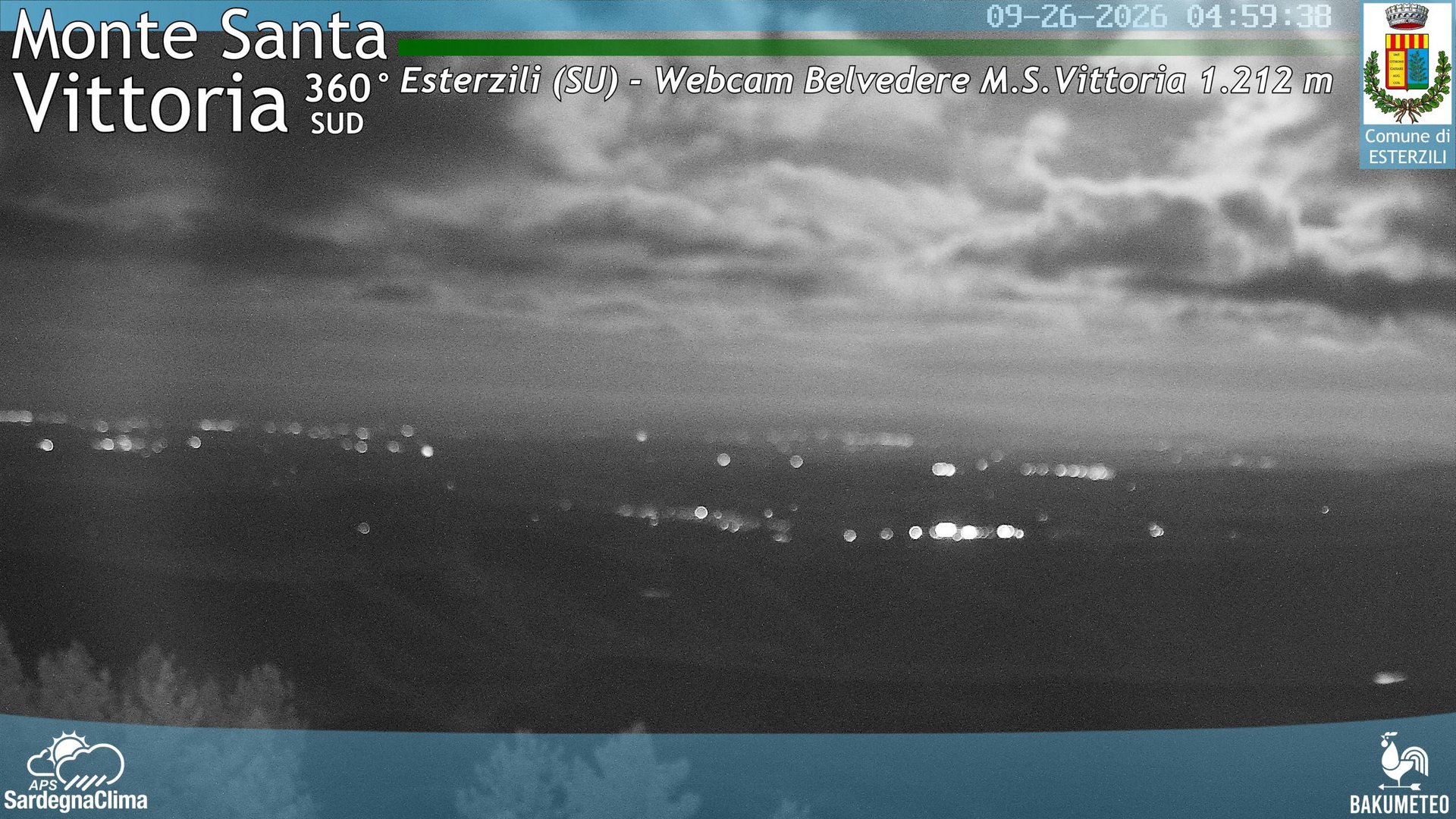 time-lapse frame, Monte Santa Vittoria Sud webcam