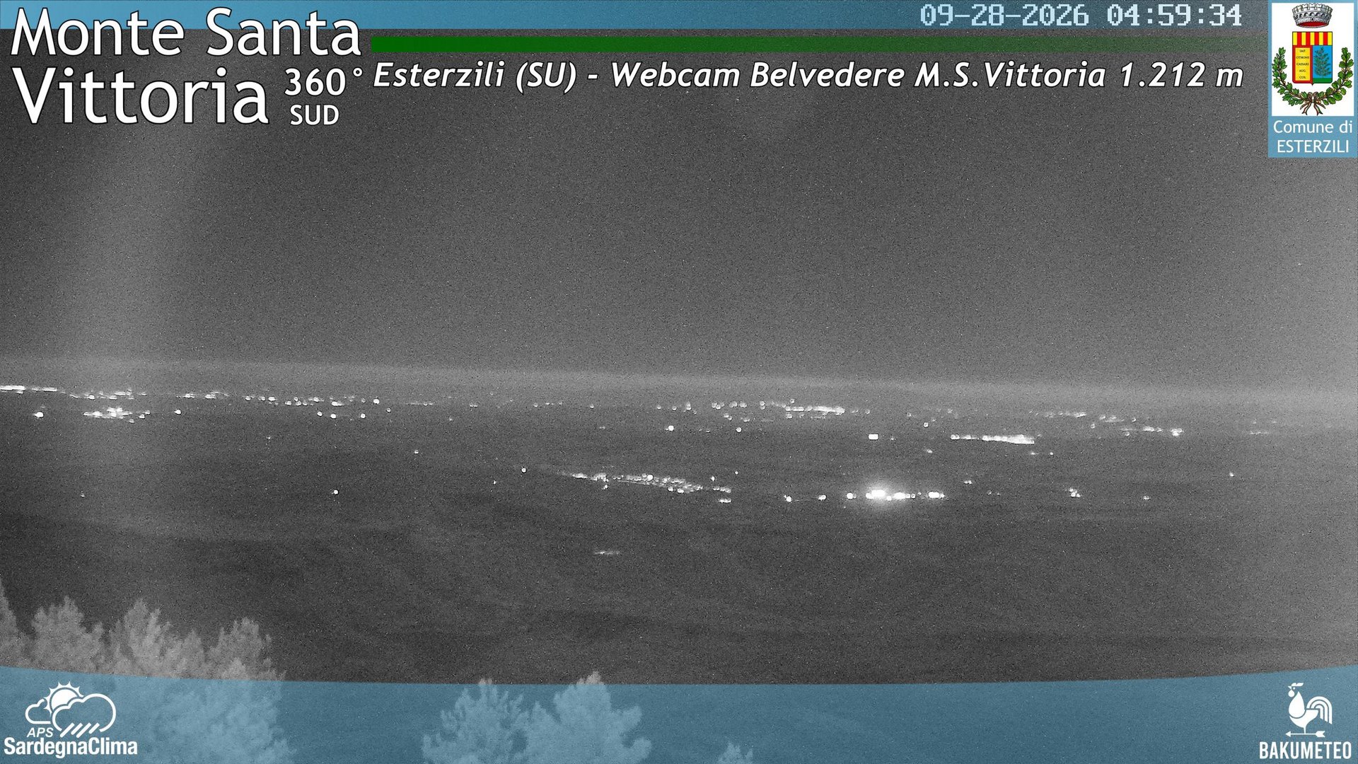 time-lapse frame, Monte Santa Vittoria Sud webcam