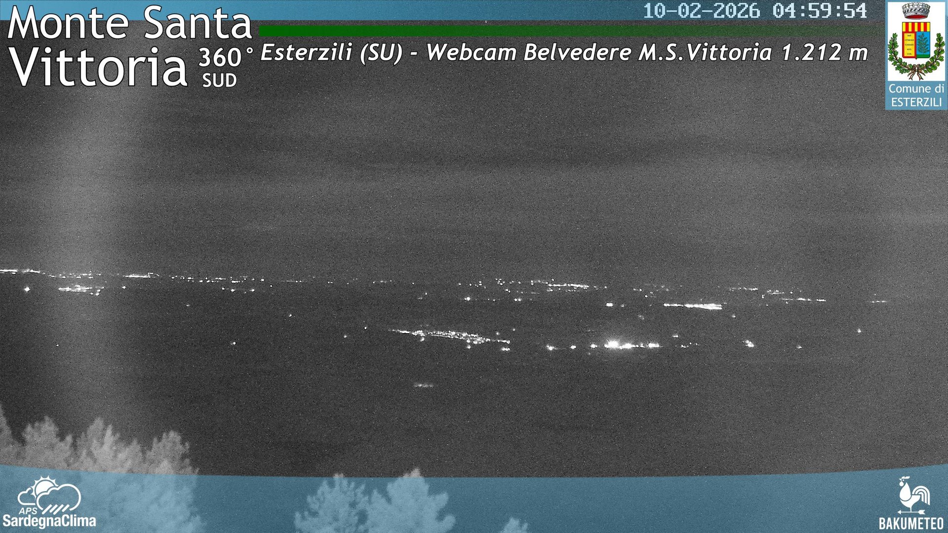 time-lapse frame, Monte Santa Vittoria Sud webcam